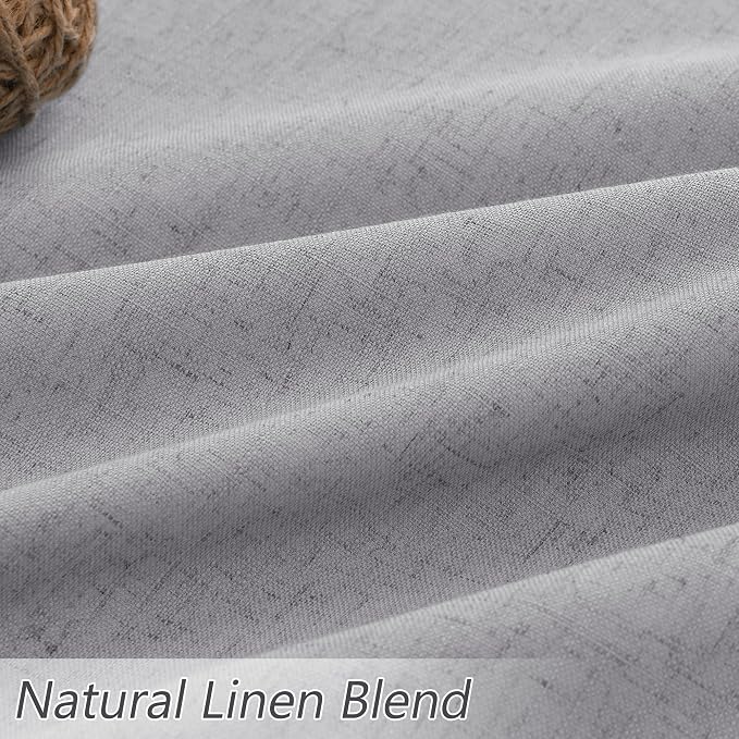 Guken Grey 100% Blackout Curtains 108 Inch Length 2 Panels Set - Image 3