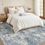 Nakagishi 10x14 Area Rugs Living Room: Washable Abstract Large Neutral Soft Rug - Image 5