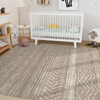 Nakagishi 5x7 Area Rugs Living Room: Washable Boho Large Neutral Soft Rug - Image 7