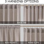 Brownish Grey Linen Curtains 120 Inch Extra Long - Image 2
