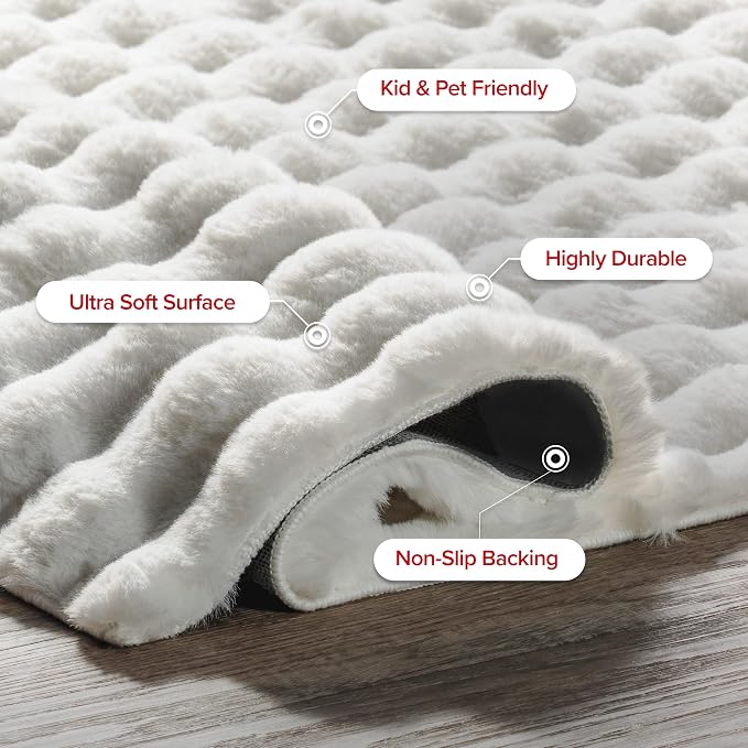 nuLOOM 7'6' x 9'6' Cozy Plush Area Rug, Machine Washable, Soft Fluffy Shag - Image 6
