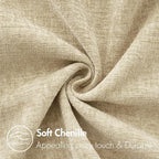MIULEE Pack of 2 Beige Throw Pillow Covers 12x20 Inch Soft Lumbar Pillow Covers - Image 2