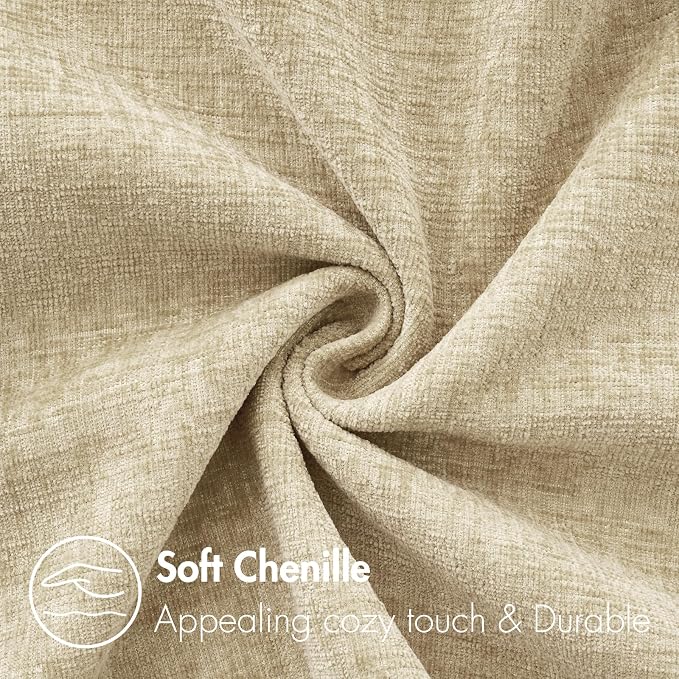 MIULEE Pack of 2 Beige Throw Pillow Covers 12x20 Inch Soft Lumbar Pillow Covers - Image 2