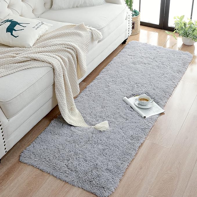 Chicrug Soft Runner Rugs for Bedroom Living Room Plush Fluffy Rug 2x5 Feet - Image 4