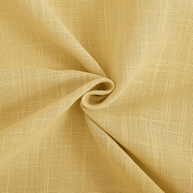 Gold Curtains for Living Room Back Tab Modern Farmhouse Semi Sheer Curtains 102 - Image 7