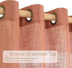 LAMIT Terracotta Linen Boho Curtains - Image 4