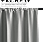 RYB HOME 100% Blackout Short Curtains - Image 3