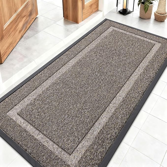 OLANLY Front Door Mat Indoor Outdoor Entrance, Waterproof All-Season, by OLANLY