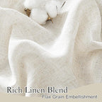 RYB HOME Sheer Linen Blend Curtains - Image 4