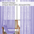 Simplebrand Lavender Semi Sheer Curtains 84 Inches Long 2 Panels, Light - Image 3
