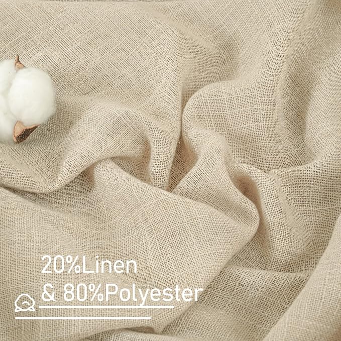 LAMIT Linen Curtains 63 inch Length - Image 2