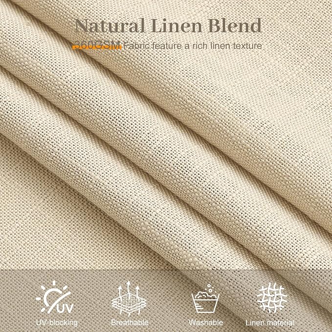 Extra Wide Pinch Pleated Linen Curtains - Image 6