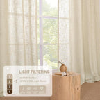 LAMIT Semi Sheer Linen Curtains 72 inches Long - Image 4