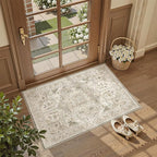 Madane Washable Area Rug 2x3, Small Entryway Rug Non-Slip Vintage Door Mat by Madane