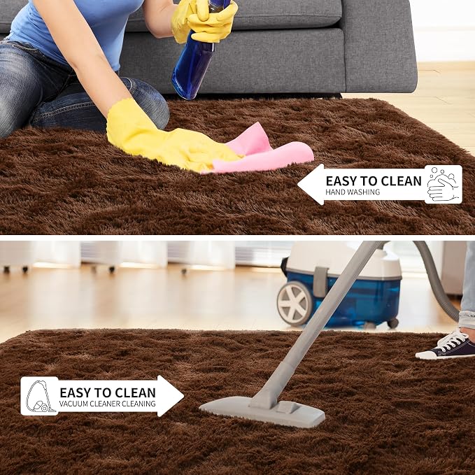 Tepook Super Soft Fluffy Rugs for Bedroom, Shag 5x8 Area Rugs for Living Room - Image 7