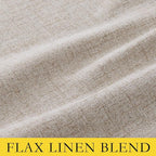 NICETOWN Oatmeal Bedroom Full Blackout Linen Curtain Panels Set of 2, Thick - Image 9