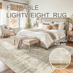 9x12 Area Rug for Living Room, Abstract Non Slip Machine Washable Vintage - Image 7