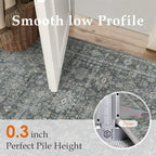 8x10 Washable Area Rug for Living Room Bedroom Vintage Black Grey Non Slip - Image 6