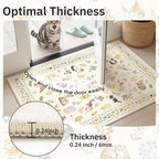 Cat 8x10 Area Rugs for Living Room, Machine Washable Animal Floral Vintage Rug - Image 9