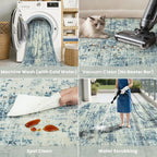 6x9 Area Rugs for Living Room Washable Rug: Anti-Skid Abstract Modern Living - Image 5