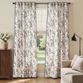 jinchan Linen Blend Floral Curtains French Country Curtain by JINCHAN