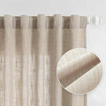 MYSKY HOME Oatmeal Curtains for Living Room, Semi Sheer Curtains & Drapes Light by MYSKYHOME