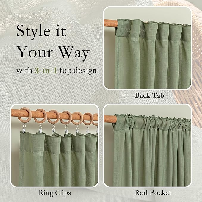 MYSKY HOME French Door Curtains - Image 4