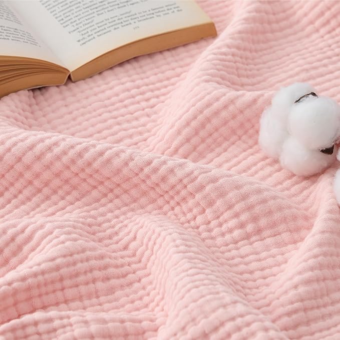 Bedsure 100% Cotton Muslin Blanket Queen Size by BEDSURE