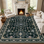 8x10 Area Rugs for Living Room: Washable Rug Soft Vintage Boho Medallion Carpet by EXPEDIX