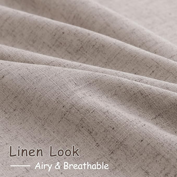 Brownish Grey Linen Curtains 63 Inches Long - Image 5