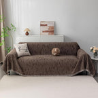 MYSKY HOME Boho Couch Cover Deep Chocolate Sofa Covers - Image 2