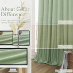 Guken 100% Blackout Linen Curtains 102 Inch Length 2 Panels Set - Image 7