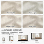 OVZME Natural Valance for Windows, Light Filtering Faux Linen Textured Small - Image 9