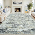 8x10 Area Rugs for Living Room Washable Rug: Anti-Skid Abstract Modern Living by Crority