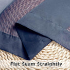 OVZME Navy Blue Sheer Curtains 2 Panels - Image 6