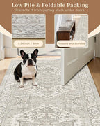 Madane Washable Area Rug 2x3, Small Entryway Rug Non-Slip Vintage Door Mat - Image 5