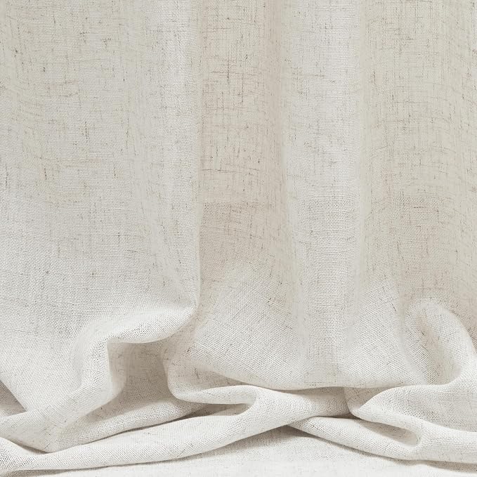 MYSKY HOME Kitchen Window Curtains Half Sheer Drapes 45 Inches Long, Boho - Image 8