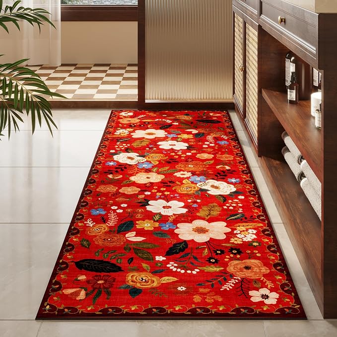 Rugcomf Runner Rug for Hallways Kitchen Rug Non Slip 2'x 6' Washable Runner Rugs - Image 7