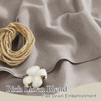 RYB HOME Linen Blend Swag Curtain Valance - Image 4