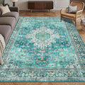 Washable Area Rug 6' x 9' Vintage Traditional Persian Mat by Unknown